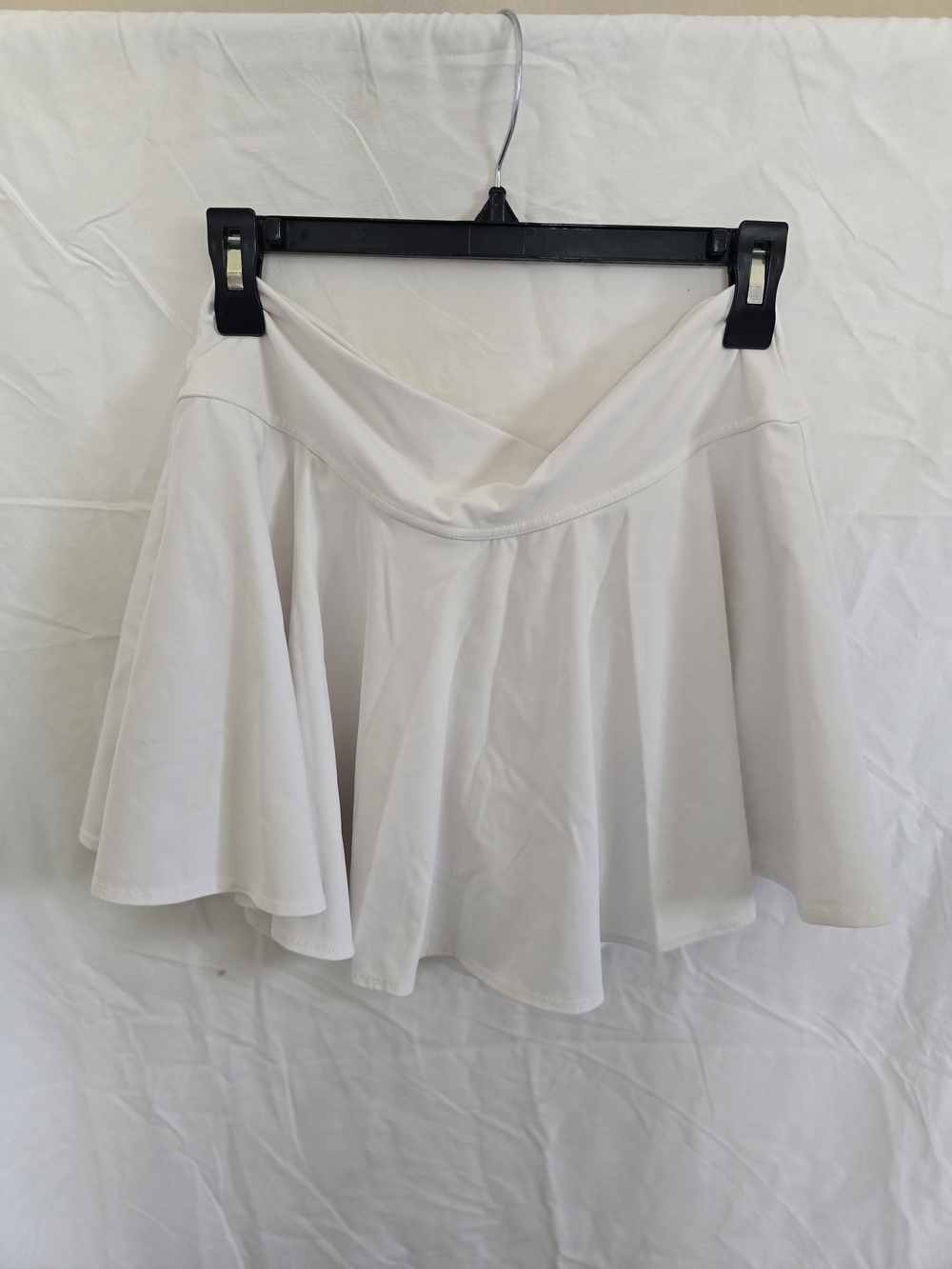White Circle Skater Skirt with Flattering Waistband